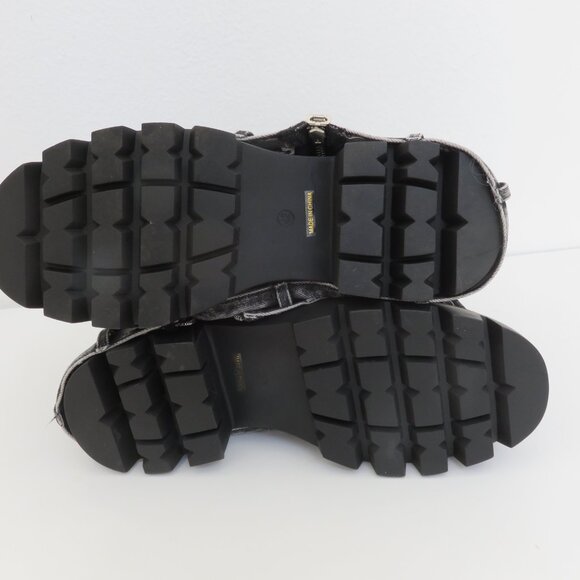 FOLD OVER Padlock PLATFORM BOOT IN DENIM Size 42 - Picture 8 of 9